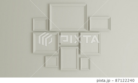 horizontal and vertical collage photo or picture art realistic 3D rendering 87122240
