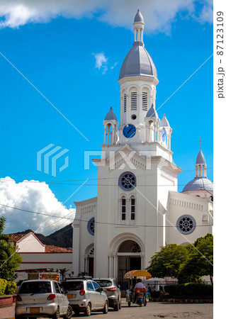 The beautiful Church of Saint Joseph at La Union in the region of Valle del Cauca in Colombia The beautiful Church of Saint Joseph at La Union in the region of Valle del Cauca in Colombia 87123109