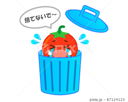 廃棄処分されるトマトのイラスト2 廃棄処分されるトマトのイラスト2 87124123