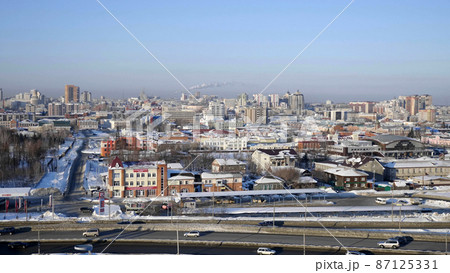 City Barnaul view of the city and church, Altai, Russia. City Barnaul view of the city and church, Altai, Russia. 87125331