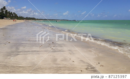 beautiful turquoise beach on the brazilian coast in Maragogi, Alagoas, Brazil 87125397