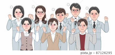 工場にいる働く人々 87126295