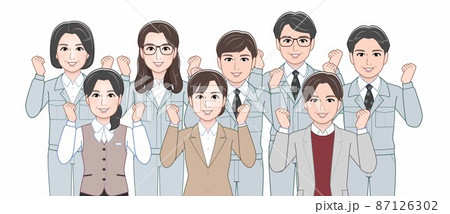 工場にいる働く人々 87126302