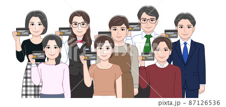 クレジットカードを持っている人々 87126536