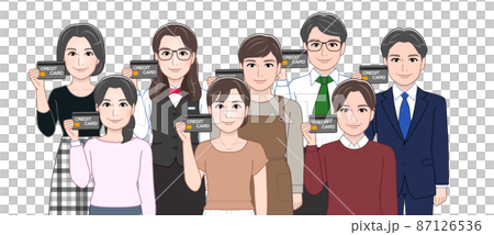 クレジットカードを持っている人々 87126536