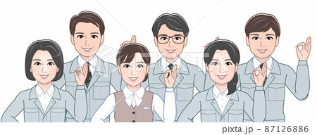 6人の団体グループ 87126886