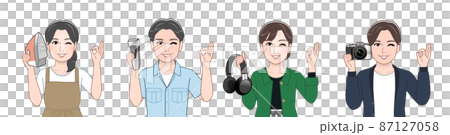 道具を持った4人の男女 87127058