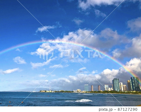 『ハワイ』アラモアナビーチ:海と空と虹 『ハワイ』アラモアナビーチ:海と空と虹 87127290