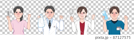 医療スタッフの4人 87127575