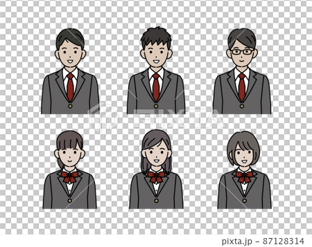 學生 初中生 初中生 男女 朋友 微笑 西裝外套 上身 87128314