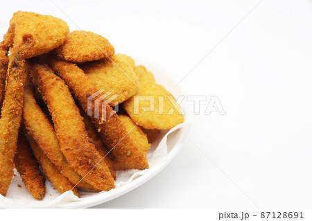 揚げ物  盛り付け コピースペース 87128691