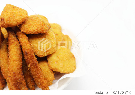 揚げ物 盛り付け コピースペース 揚げ物 盛り付け コピースペース 87128710