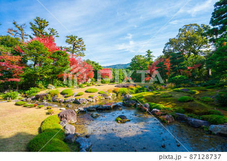 京都　無鄰菴の紅葉　 87128737