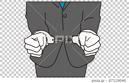 逮捕されるビジネスマンの手元 逮捕されるビジネスマンの手元 87129046