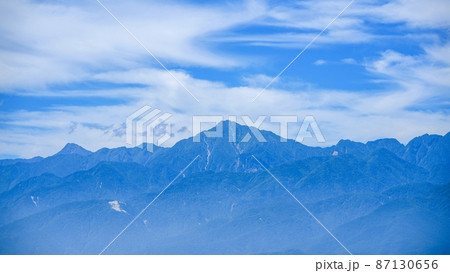展望台から見た夏の南アルプスの絶景@富士見高原、山梨 展望台から見た夏の南アルプスの絶景@富士見高原、山梨 87130656