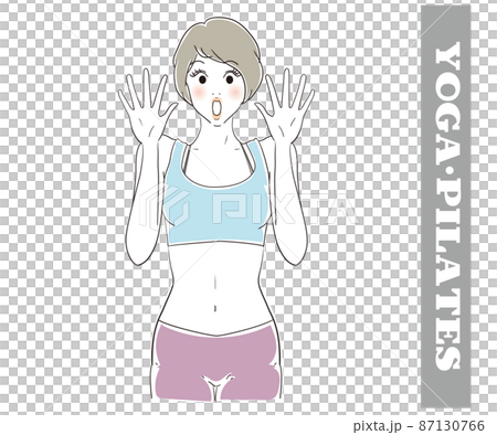 Cute yoga, Pilates instructor surprised Cute yoga, Pilates instructor surprised 87130766