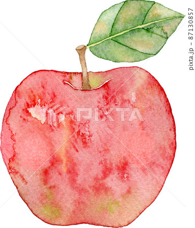 リンゴのイラスト(水彩にじみ) 87130857