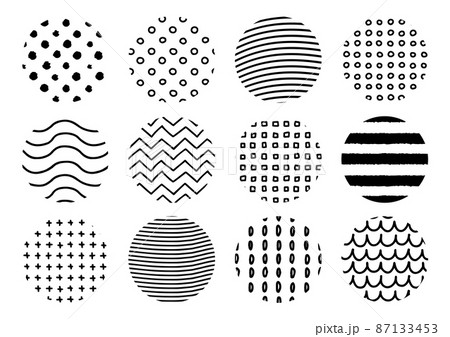 手描き模様パターン3のイラスト素材 [87133453] - PIXTA