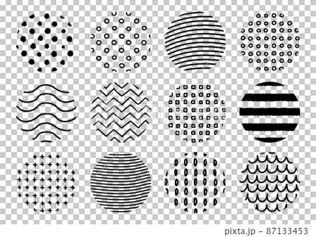 手描き模様パターン3のイラスト素材 [87133453] - PIXTA