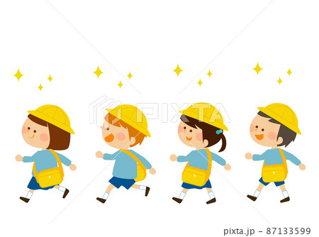 幼稚園に行く子供たち 87133599