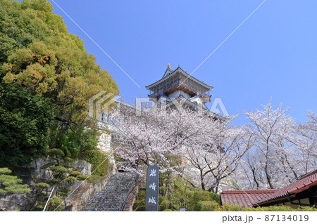桜とお城(岩崎城 愛知県 日進市) 桜とお城(岩崎城 愛知県 日進市) 87134019