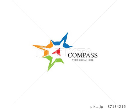 Compass symbol vector icon Compass symbol vector icon 87134216