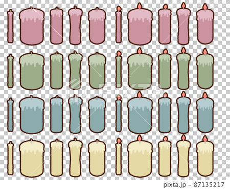 Simple cute candle set (pastel) Simple cute candle set (pastel) 87135217