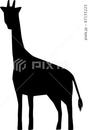 キリンのシルエットイラストのイラスト素材 [87135225] - PIXTA