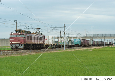 北陸本線 加賀笠間-美川 JR貨物 EF81-10(富山) 北陸本線 加賀笠間-美川 JR貨物 EF81-10(富山) 87135392