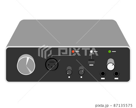 DTMや音の録音などで使用するオーディオインターフェースのベクターイラスト 87135575