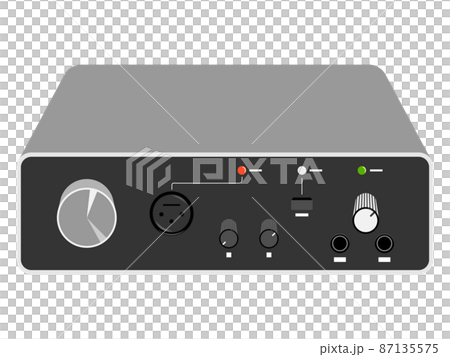 DTMや音の録音などで使用するオーディオインターフェースのベクターイラスト 87135575