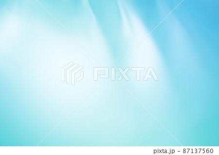 青色系抽象的背景　青緑色の緩やかな流れ・ライン　 87137560