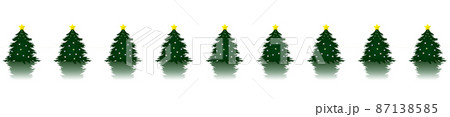 横並びのクリスマスツリー 87138585