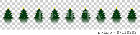 横並びのクリスマスツリー 87138585