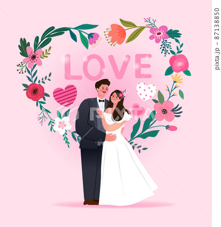 couple dating on anniversary, love event illustration series 87138850