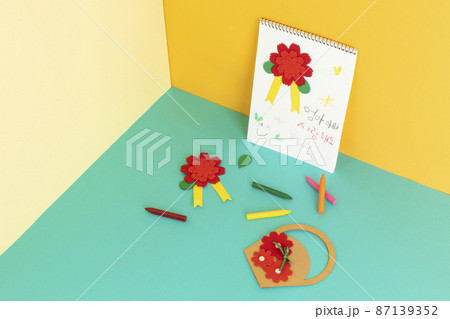 sketchbook cue card and flowers, anniversary and parents event background sketchbook cue card and flowers, anniversary and parents event background 87139352
