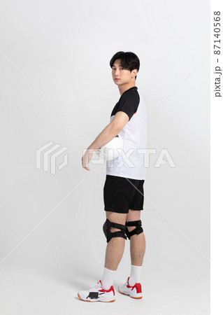 volleyball sports player, asian korean man holding ball volleyball sports player, asian korean man holding ball 87140568