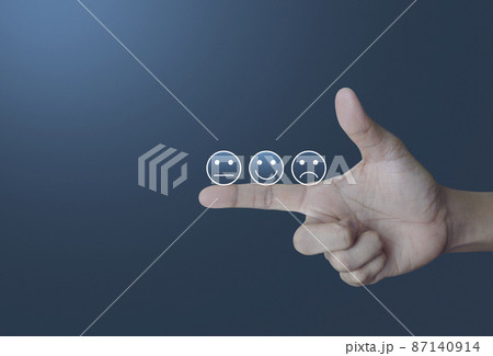 Business customer service evaluation and feedback rating concept Business customer service evaluation and feedback rating concept 87140914