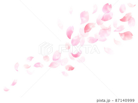水彩 桜フレームデザイン 87140999
