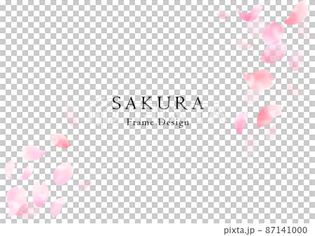 水彩 桜フレームデザイン 87141000