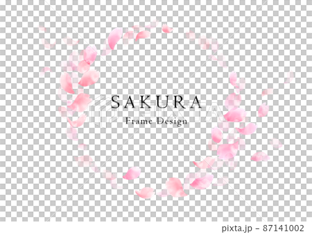 水彩 桜フレームデザイン 87141002