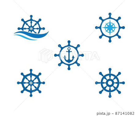 Steering ship vector icon 87141082