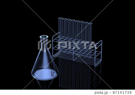 3DCG実験道具,黒バック 3DCG実験道具,黒バック 87141739