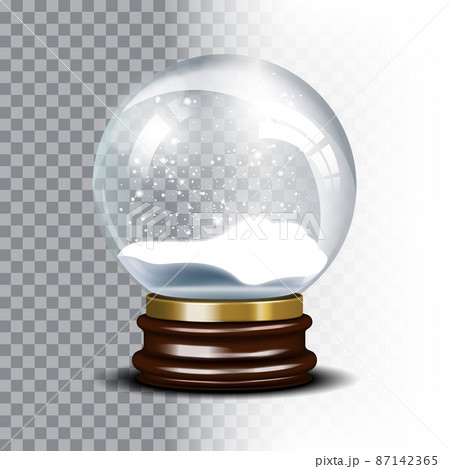 Christmas vector snow globe on checkered background Christmas vector snow globe on checkered background 87142365