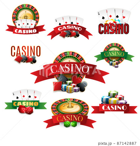 Casino emblems setのイラスト素材 [87142887] - PIXTA