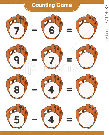 Count And Match Count The Number Of Baseball Glove And Match With