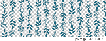 Scandinavian style hand-painted simple plant pattern background seamless decoration 87145014
