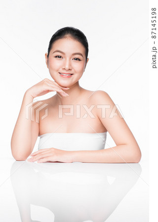 Youth and Skin Care Concept. Beauty Spa Asian Woman with perfect skin Portrait. Youth and Skin Care Concept. Beauty Spa Asian Woman with perfect skin Portrait. 87145198