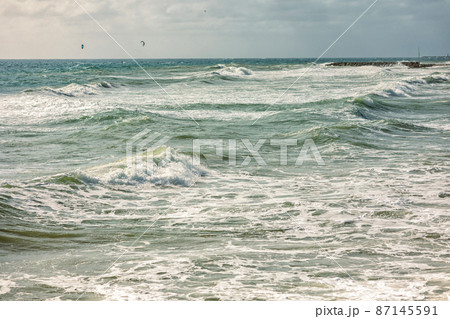 close up of stormy sea 87145591