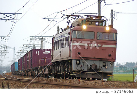 北陸本線　美川－加賀笠間　JR貨物　EF81-129（富山） 87146062